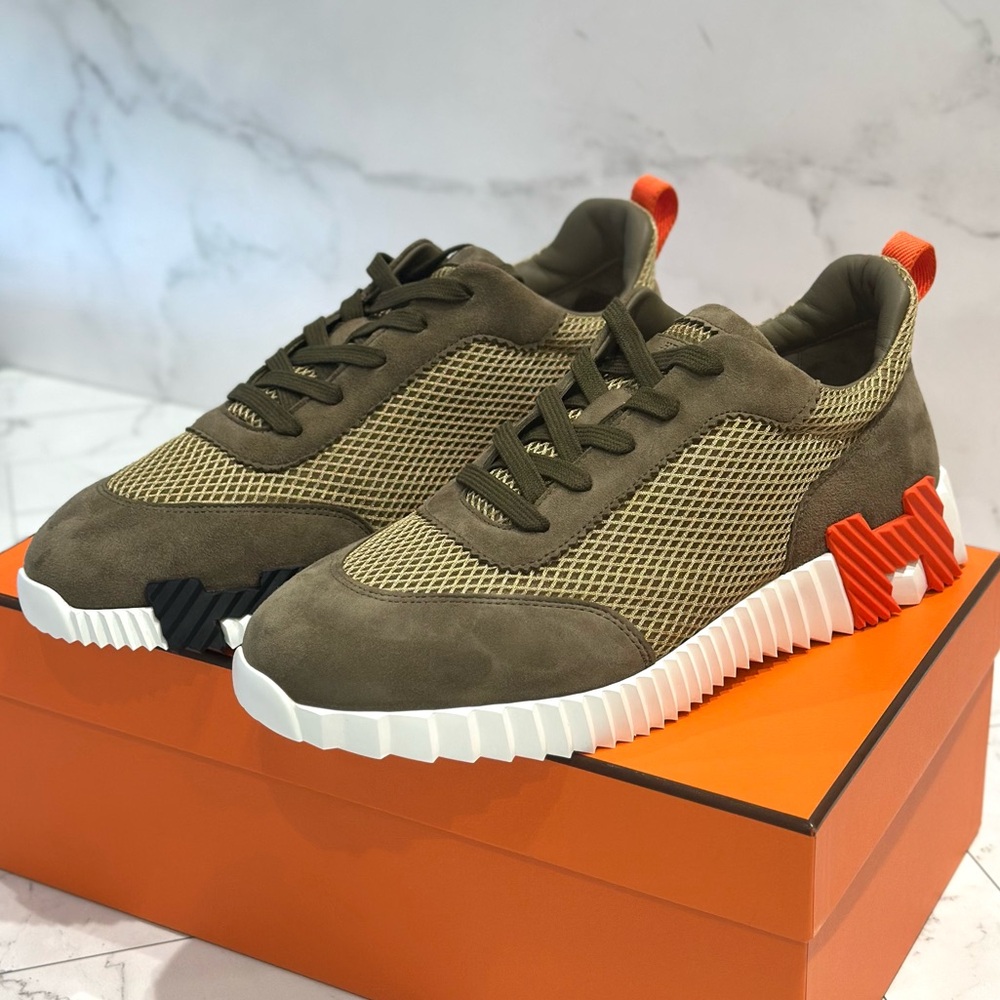 hermes bouncing sneakers Vert toundra size 43